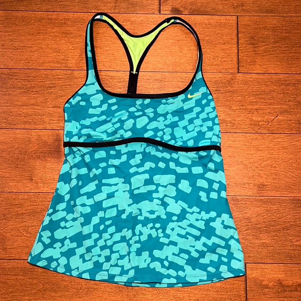 NIKE Tankini Racer Back Swimsuit Bathing Suit Top size Small